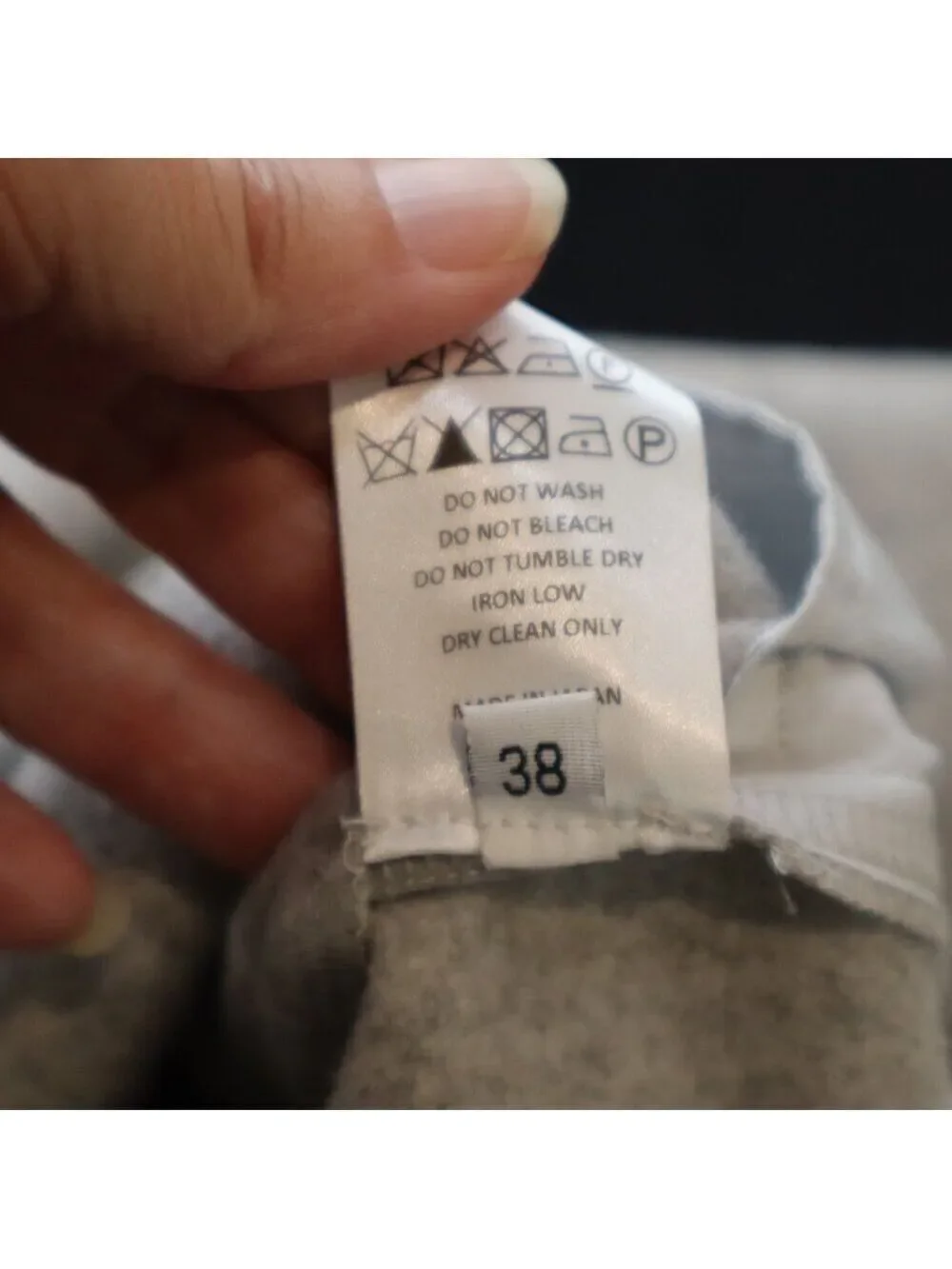 Kenta Matsushige Women's Minimalist Wool Gray Skirt A-Line Size EU38 US 6 Japan